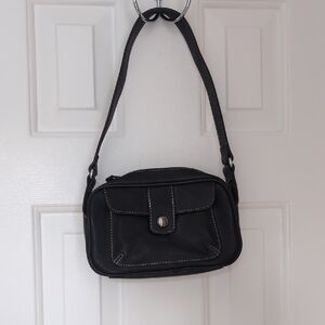 Black Leather Shoulder Bag